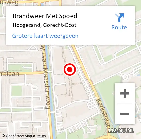 Locatie op kaart van de 112 melding: Brandweer Met Spoed Naar Hoogezand, Gorecht-Oost op 22 november 2023 09:26