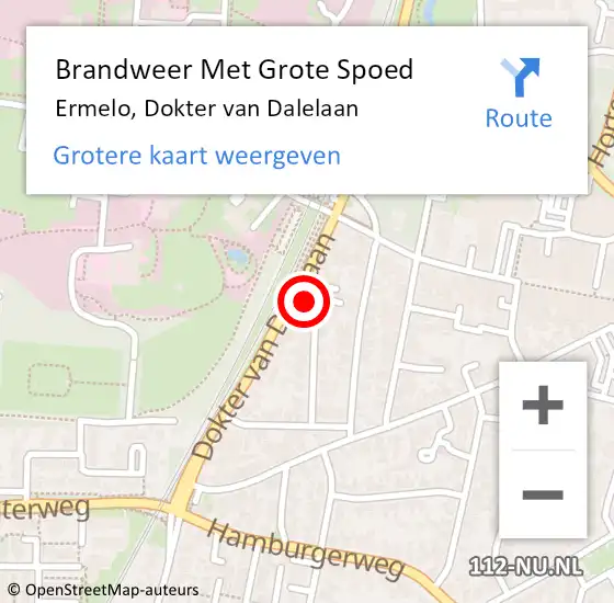 Locatie op kaart van de 112 melding: Brandweer Met Grote Spoed Naar Ermelo, Dokter van Dalelaan op 22 november 2023 11:47