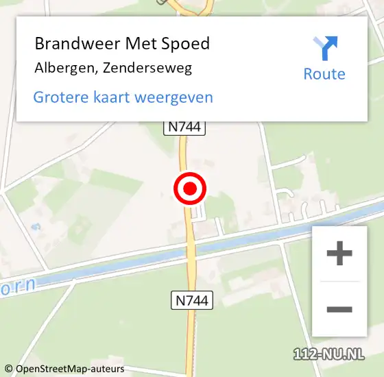 Locatie op kaart van de 112 melding: Brandweer Met Spoed Naar Albergen, Zenderseweg op 23 november 2023 12:14