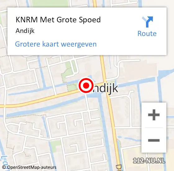 Locatie op kaart van de 112 melding: KNRM Met Grote Spoed Naar Andijk op 23 november 2023 14:33