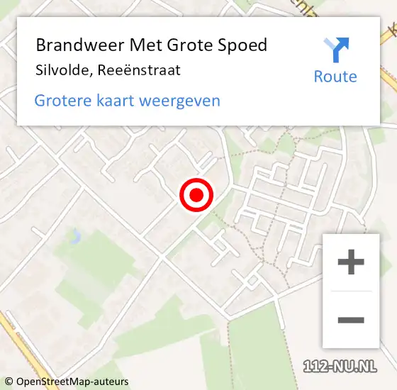 Locatie op kaart van de 112 melding: Brandweer Met Grote Spoed Naar Silvolde, Reeënstraat op 23 november 2023 16:53