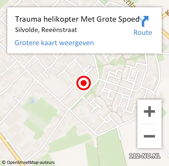 Locatie op kaart van de 112 melding: Trauma helikopter Met Grote Spoed Naar Silvolde, Reeënstraat op 23 november 2023 16:54
