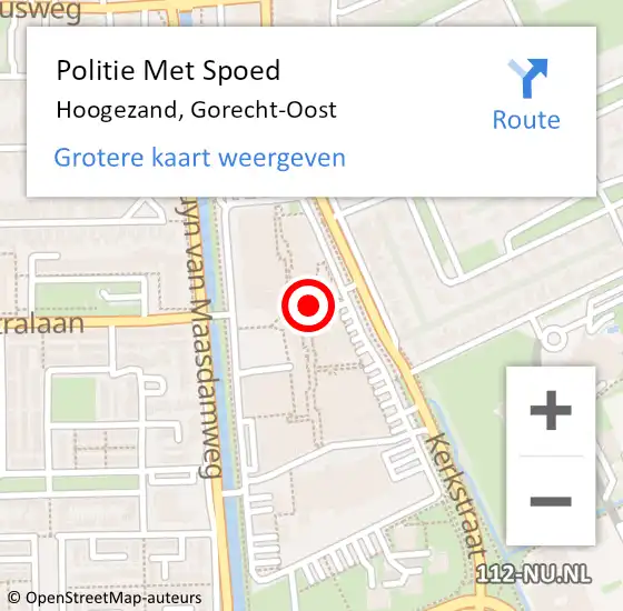 Locatie op kaart van de 112 melding: Politie Met Spoed Naar Hoogezand, Gorecht-Oost op 23 november 2023 19:29