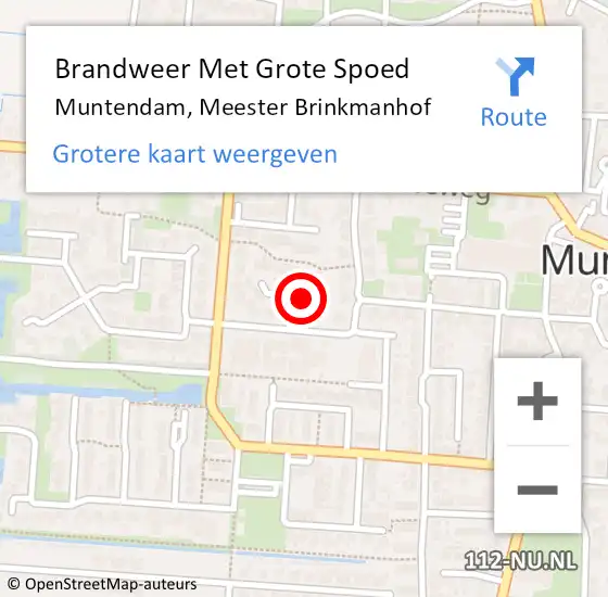 Locatie op kaart van de 112 melding: Brandweer Met Grote Spoed Naar Muntendam, Meester Brinkmanhof op 23 november 2023 19:46