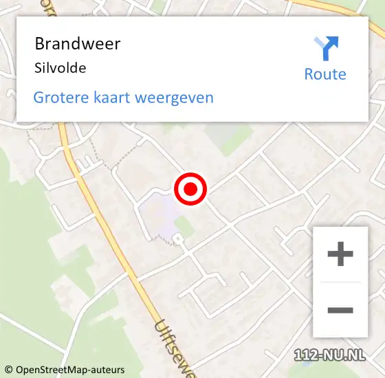 Locatie op kaart van de 112 melding: Brandweer Silvolde op 23 november 2023 21:14