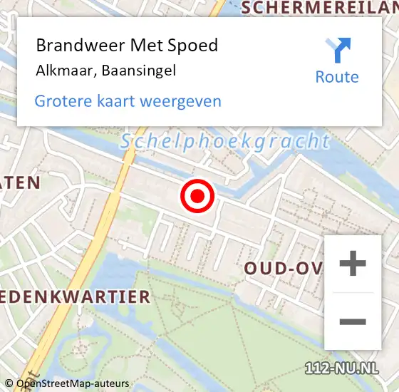 Locatie op kaart van de 112 melding: Brandweer Met Spoed Naar Alkmaar, Baansingel op 23 november 2023 21:26