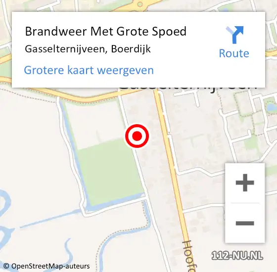 Locatie op kaart van de 112 melding: Brandweer Met Grote Spoed Naar Gasselternijveen, Boerdijk op 24 november 2023 02:10