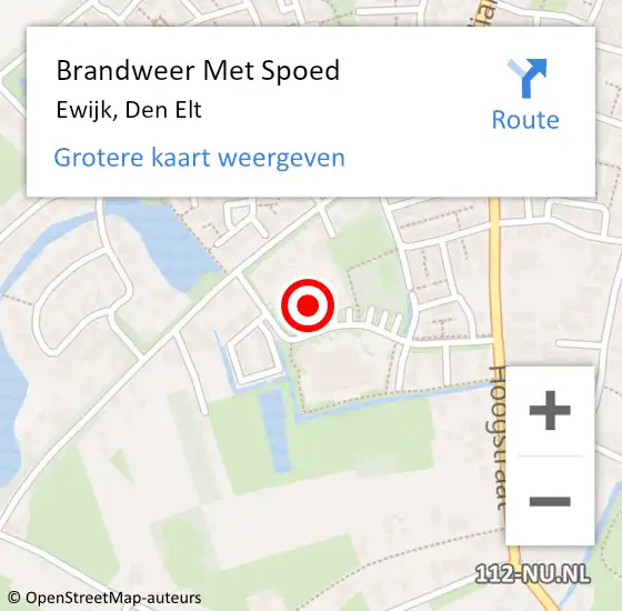 Locatie op kaart van de 112 melding: Brandweer Met Spoed Naar Ewijk, Den Elt op 24 november 2023 09:19