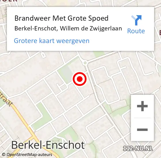 Locatie op kaart van de 112 melding: Brandweer Met Grote Spoed Naar Berkel-Enschot, Willem de Zwijgerlaan op 24 november 2023 10:04