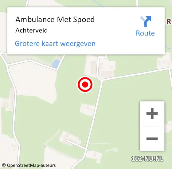 Locatie op kaart van de 112 melding: Ambulance Met Spoed Naar Achterveld op 24 november 2023 12:32