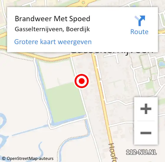 Locatie op kaart van de 112 melding: Brandweer Met Spoed Naar Gasselternijveen, Boerdijk op 24 november 2023 14:51