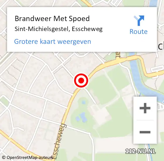 Locatie op kaart van de 112 melding: Brandweer Met Spoed Naar Sint-Michielsgestel, Esscheweg op 24 november 2023 17:24