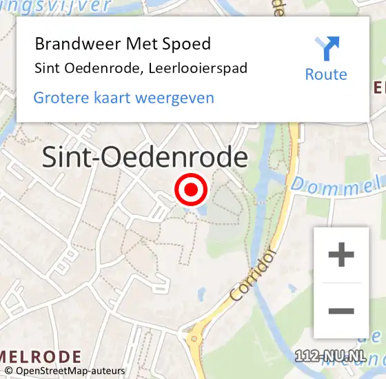 Locatie op kaart van de 112 melding: Brandweer Met Spoed Naar Sint Oedenrode, Leerlooierspad op 24 november 2023 18:40