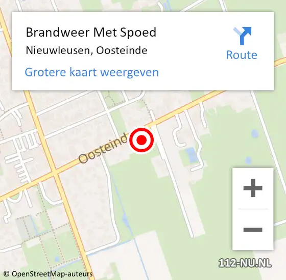 Locatie op kaart van de 112 melding: Brandweer Met Spoed Naar Nieuwleusen, Oosteinde op 24 november 2023 19:12