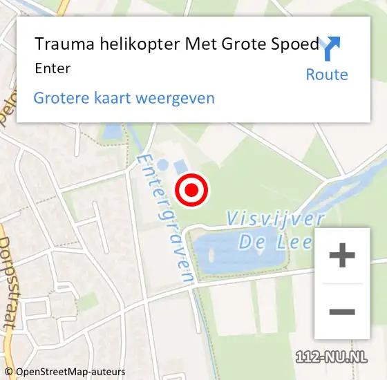 Locatie op kaart van de 112 melding: Trauma helikopter Met Grote Spoed Naar Enter op 24 november 2023 19:33