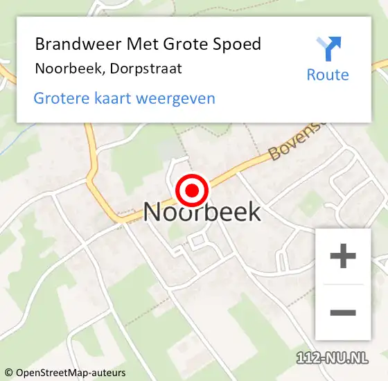 Locatie op kaart van de 112 melding: Brandweer Met Grote Spoed Naar Noorbeek, Dorpstraat op 24 november 2023 19:44