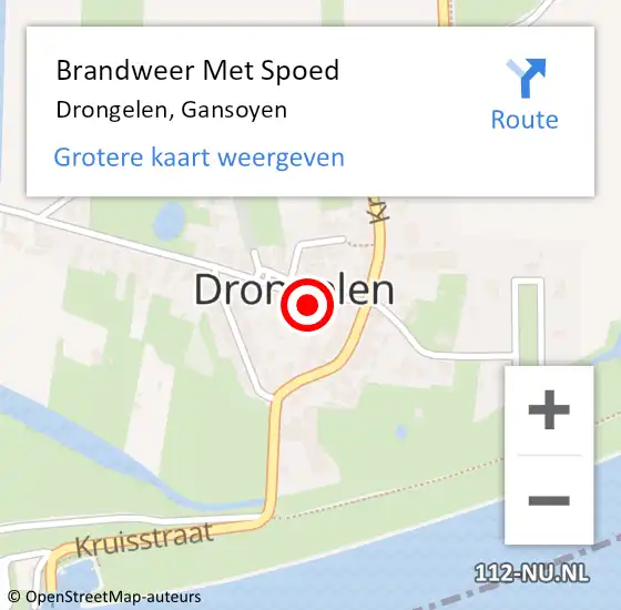 Locatie op kaart van de 112 melding: Brandweer Met Spoed Naar Drongelen, Gansoyen op 24 november 2023 19:48