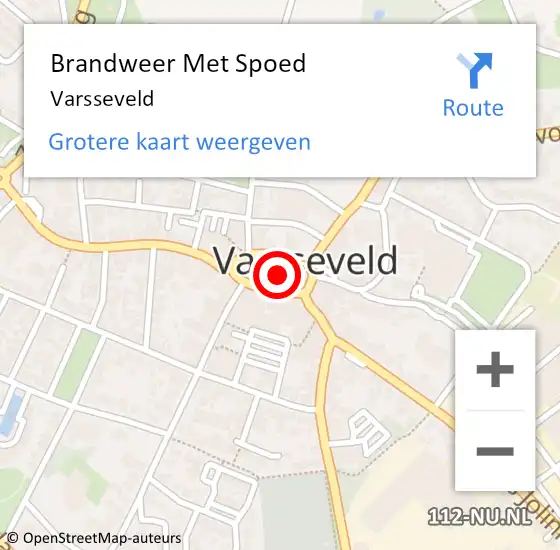 Locatie op kaart van de 112 melding: Brandweer Met Spoed Naar Varsseveld op 24 november 2023 20:03