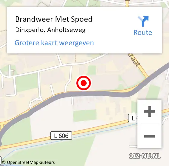 Locatie op kaart van de 112 melding: Brandweer Met Spoed Naar Dinxperlo, Anholtseweg op 24 november 2023 21:04