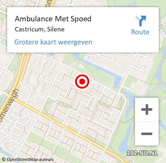 Locatie op kaart van de 112 melding: Ambulance Met Spoed Naar Castricum, Silene op 24 november 2023 22:09
