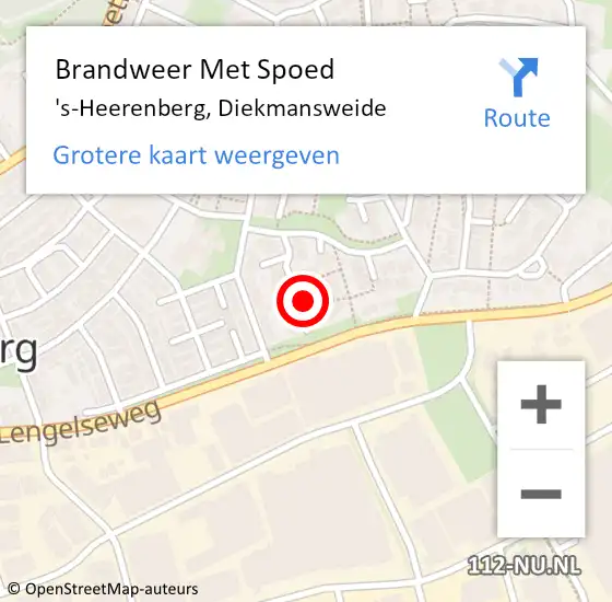 Locatie op kaart van de 112 melding: Brandweer Met Spoed Naar 's-Heerenberg, Diekmansweide op 24 november 2023 23:09