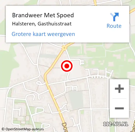 Locatie op kaart van de 112 melding: Brandweer Met Spoed Naar Halsteren, Gasthuisstraat op 26 november 2023 21:29