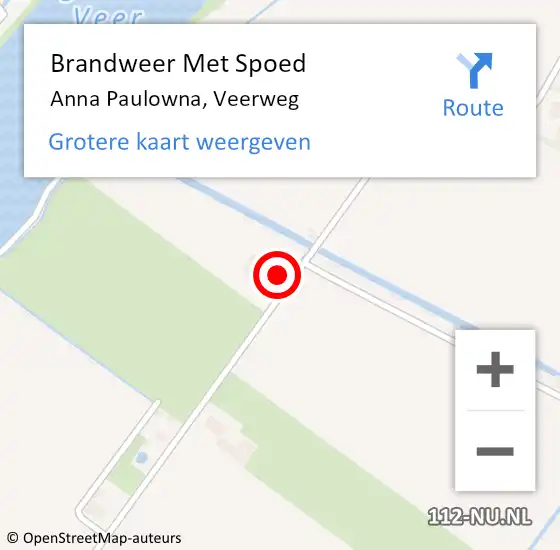 Locatie op kaart van de 112 melding: Brandweer Met Spoed Naar Anna Paulowna, Veerweg op 27 november 2023 14:23