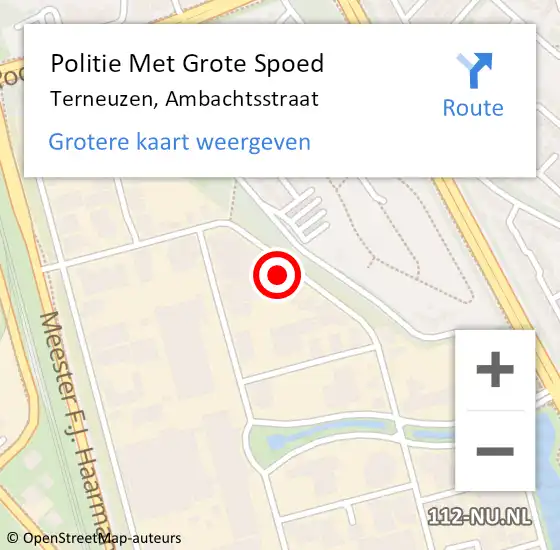 Locatie op kaart van de 112 melding: Politie Met Grote Spoed Naar Terneuzen, Ambachtsstraat op 27 november 2023 17:11