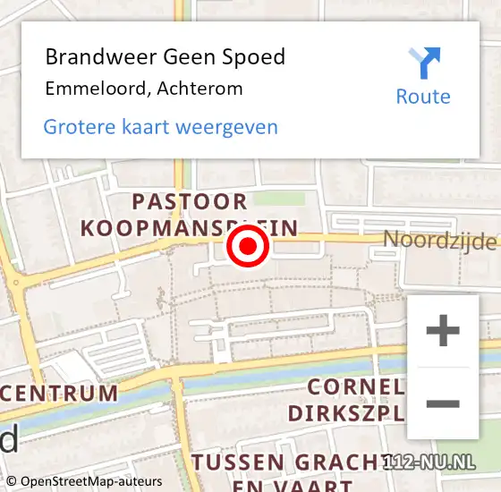 Locatie op kaart van de 112 melding: Brandweer Geen Spoed Naar Emmeloord, Achterom op 27 november 2023 17:23