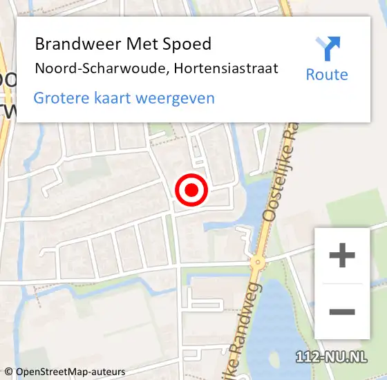 Locatie op kaart van de 112 melding: Brandweer Met Spoed Naar Noord-Scharwoude, Hortensiastraat op 27 november 2023 18:06