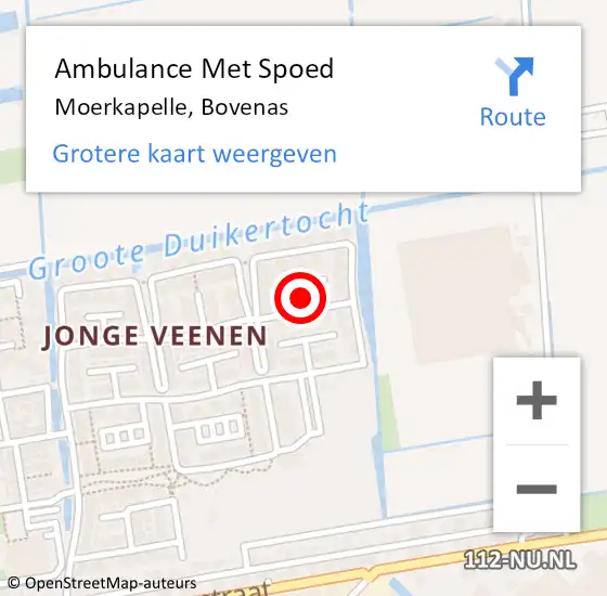 Locatie op kaart van de 112 melding: Ambulance Met Spoed Naar Moerkapelle, Bovenas op 27 november 2023 18:32