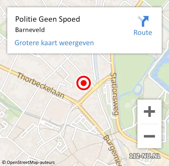 Locatie op kaart van de 112 melding: Politie Geen Spoed Naar Barneveld op 27 november 2023 20:52