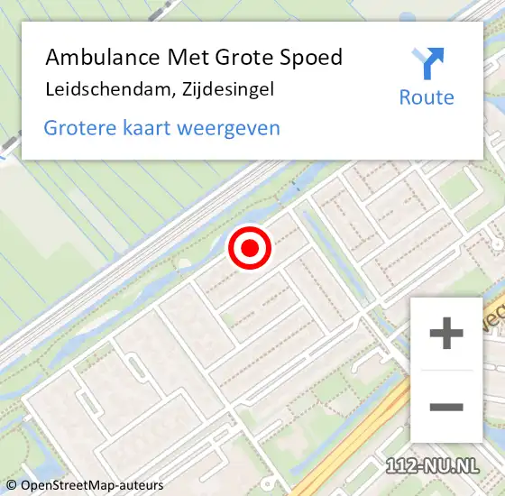 Locatie op kaart van de 112 melding: Ambulance Met Grote Spoed Naar Leidschendam, Zijdesingel op 28 november 2023 04:03