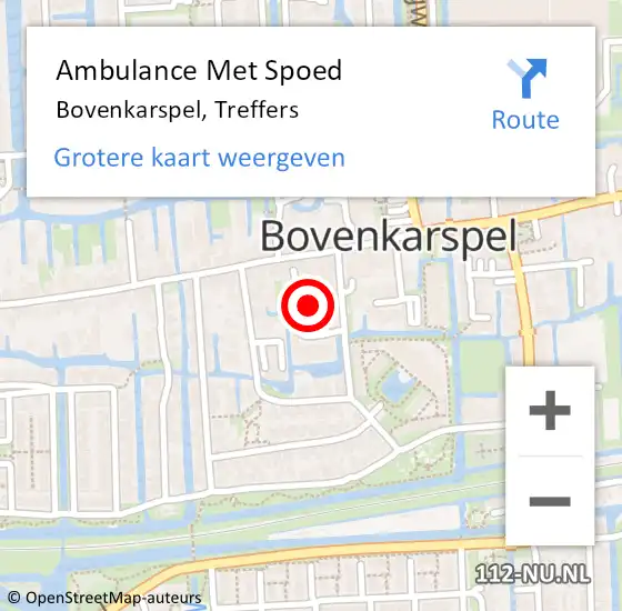 Locatie op kaart van de 112 melding: Ambulance Met Spoed Naar Bovenkarspel, Treffers op 28 november 2023 04:42