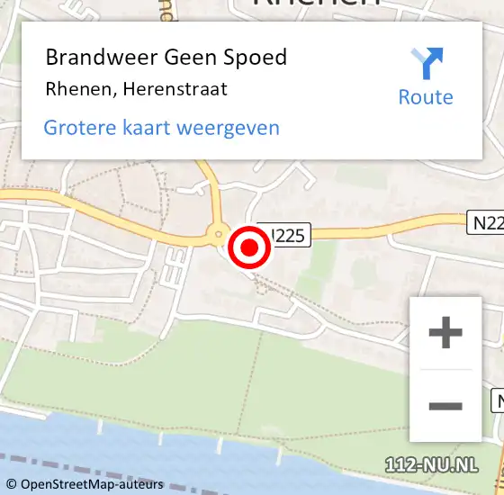 Locatie op kaart van de 112 melding: Brandweer Geen Spoed Naar Rhenen, Herenstraat op 28 november 2023 05:03