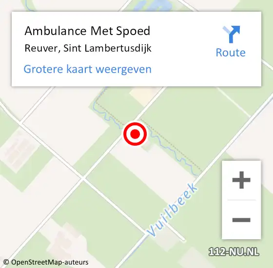 Locatie op kaart van de 112 melding: Ambulance Met Spoed Naar Reuver, Sint Lambertusdijk op 28 november 2023 11:59