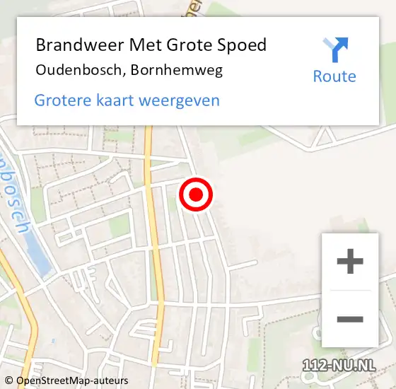 Locatie op kaart van de 112 melding: Brandweer Met Grote Spoed Naar Oudenbosch, Bornhemweg op 28 november 2023 14:20