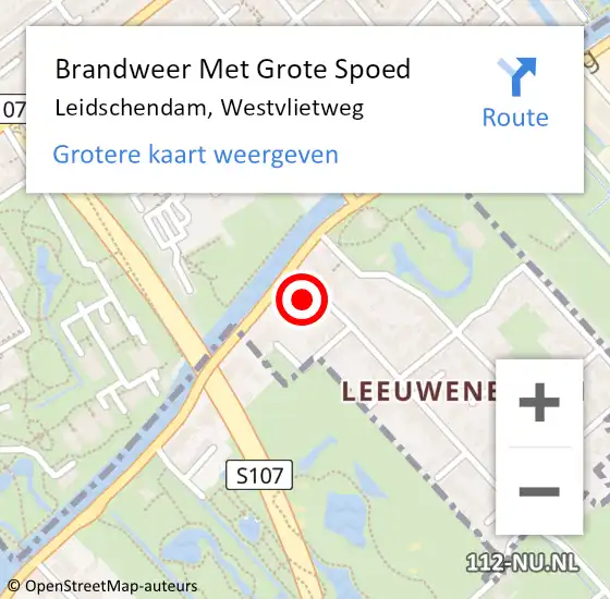 Locatie op kaart van de 112 melding: Brandweer Met Grote Spoed Naar Leidschendam, Westvlietweg op 28 november 2023 15:13