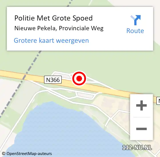 Locatie op kaart van de 112 melding: Politie Met Grote Spoed Naar Nieuwe Pekela, Provinciale Weg op 28 november 2023 17:01
