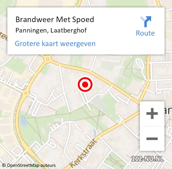 Locatie op kaart van de 112 melding: Brandweer Met Spoed Naar Panningen, Laatberghof op 28 november 2023 21:06