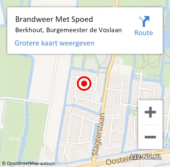 Locatie op kaart van de 112 melding: Brandweer Met Spoed Naar Berkhout, Burgemeester de Voslaan op 28 november 2023 22:57
