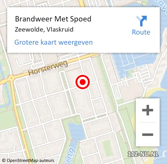 Locatie op kaart van de 112 melding: Brandweer Met Spoed Naar Zeewolde, Vlaskruid op 29 november 2023 06:50