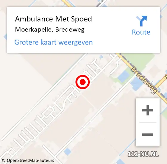 Locatie op kaart van de 112 melding: Ambulance Met Spoed Naar Zevenhuizen, Bredeweg op 29 november 2023 11:24