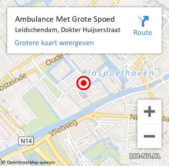Locatie op kaart van de 112 melding: Ambulance Met Grote Spoed Naar Leidschendam, Dokter Huijserstraat op 29 november 2023 13:07