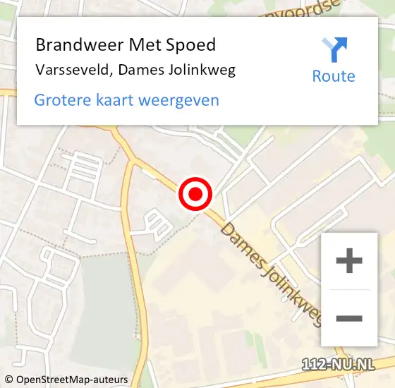 Locatie op kaart van de 112 melding: Brandweer Met Spoed Naar Varsseveld, Dames Jolinkweg op 29 november 2023 15:11