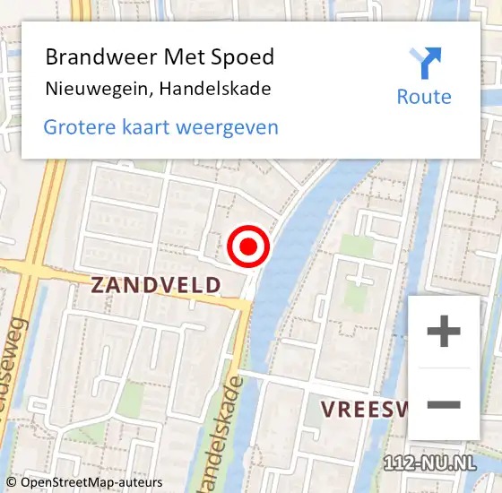 Locatie op kaart van de 112 melding: Brandweer Met Spoed Naar Nieuwegein, Handelskade op 29 november 2023 15:43