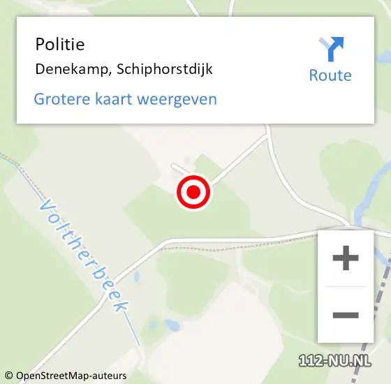 Locatie op kaart van de 112 melding: Politie Denekamp, Schiphorstdijk op 29 november 2023 15:58