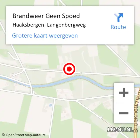 Locatie op kaart van de 112 melding: Brandweer Geen Spoed Naar Haaksbergen, Langenbergweg op 29 november 2023 16:03