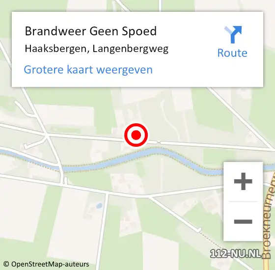 Locatie op kaart van de 112 melding: Brandweer Geen Spoed Naar Haaksbergen, Langenbergweg op 29 november 2023 16:06