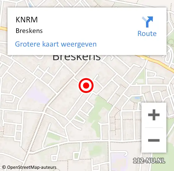 Locatie op kaart van de 112 melding: KNRM Breskens op 16 september 2014 20:40
